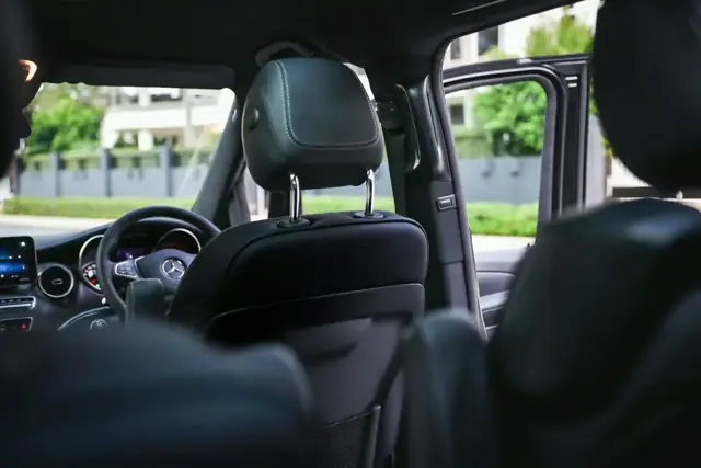Luxury SUV: Leather second-row seating